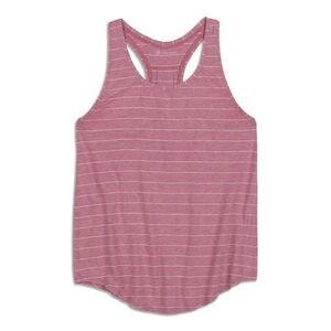 Lululemon Athletica Love Tank Top Stripe Heathered So Merlot White